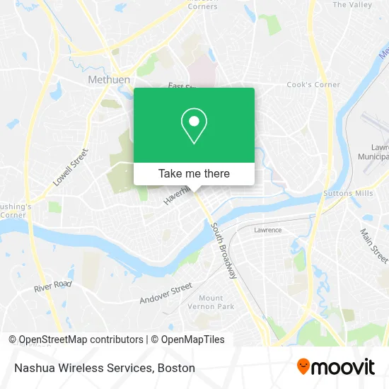 Nashua Wireless Services map