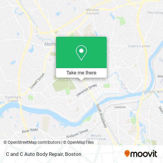 C and C Auto Body Repair map