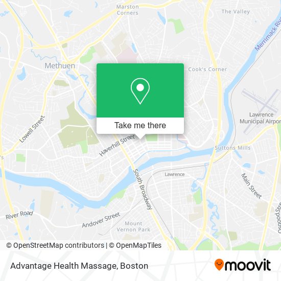 Advantage Health Massage map