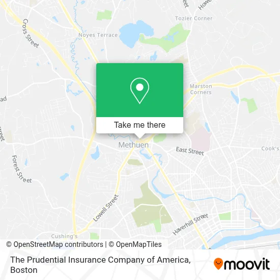 The Prudential Insurance Company of America map
