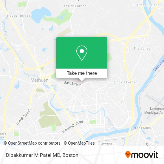 Dipakkumar M Patel MD map