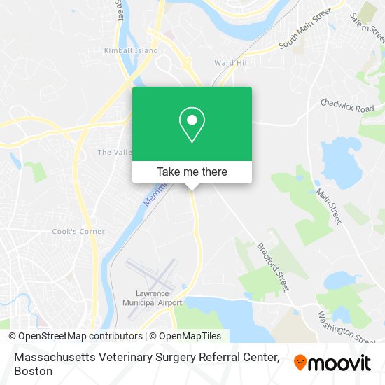 Mapa de Massachusetts Veterinary Surgery Referral Center