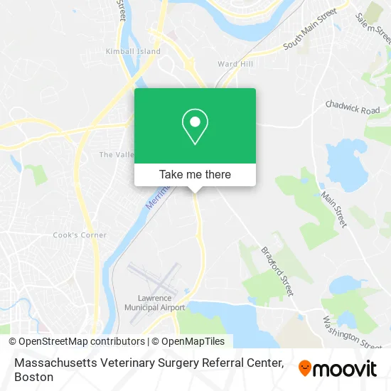 Mapa de Massachusetts Veterinary Surgery Referral Center