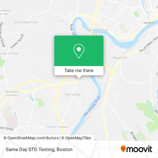 Same Day STD Testing map