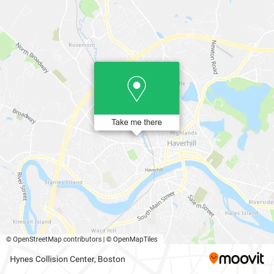 Hynes Collision Center map