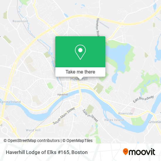 Haverhill Lodge of Elks #165 map