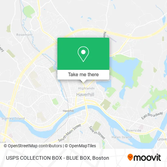USPS COLLECTION BOX - BLUE BOX map