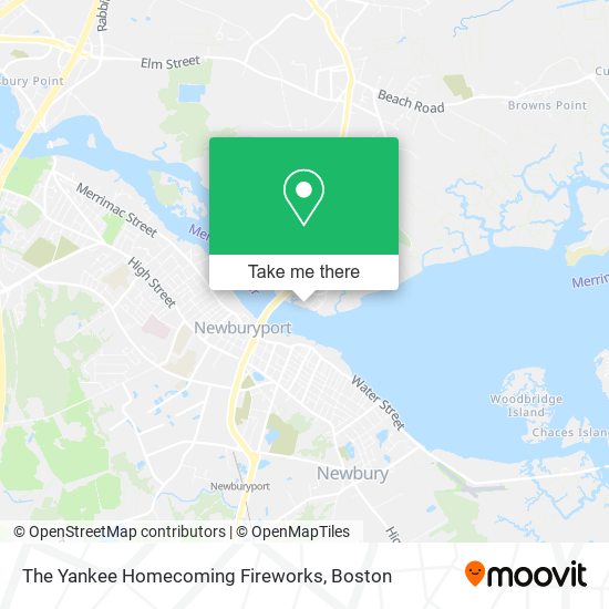 The Yankee Homecoming Fireworks map