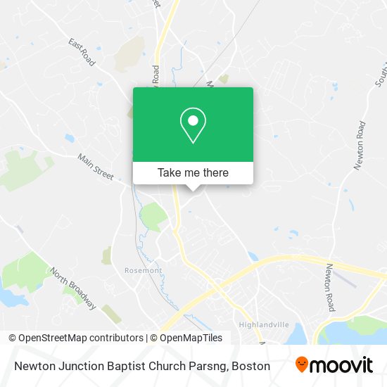 Newton Junction Baptist Church Parsng map