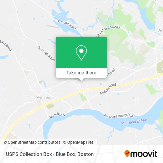 USPS Collection Box - Blue Box map