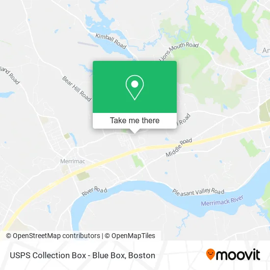 USPS Collection Box - Blue Box map