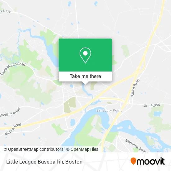 Little League Baseball in map