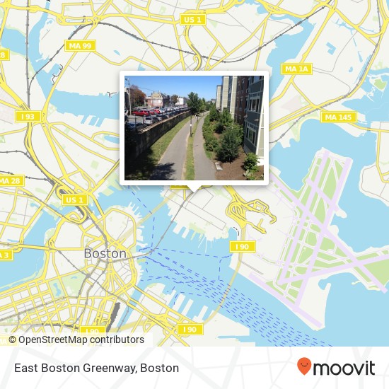 Mapa de East Boston Greenway