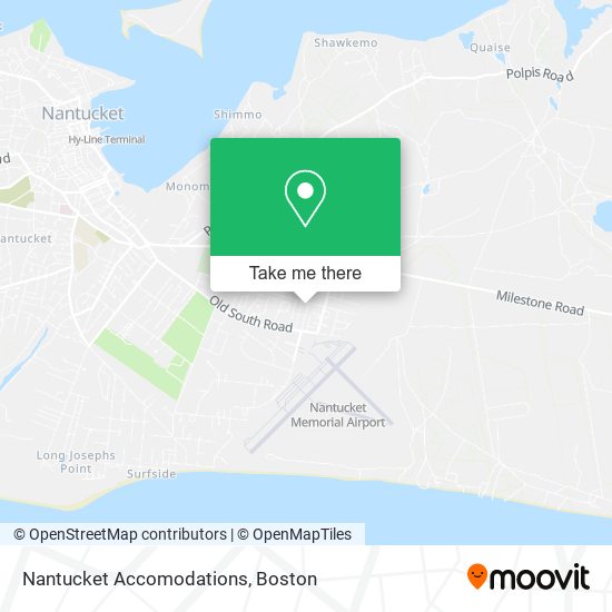 Nantucket Accomodations map