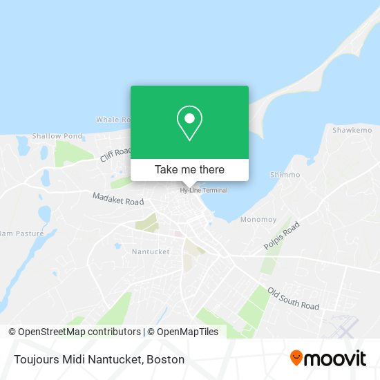 Toujours Midi Nantucket map