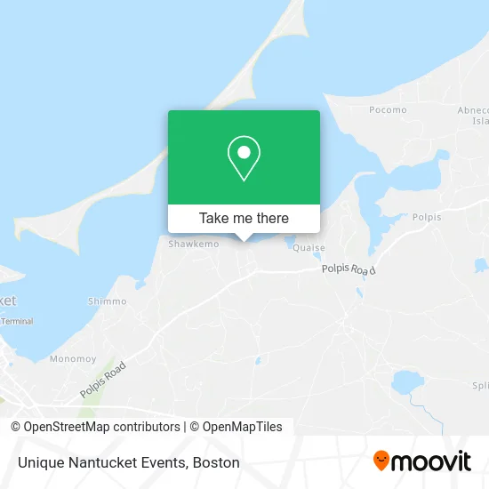 Unique Nantucket Events map