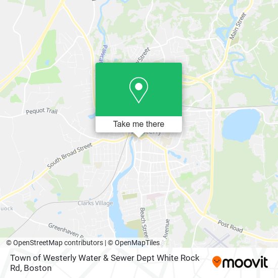 Town of Westerly Water & Sewer Dept White Rock Rd map