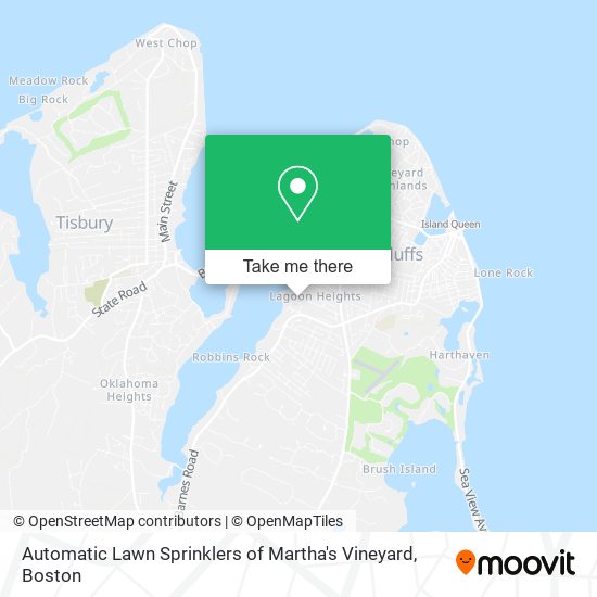 Automatic Lawn Sprinklers of Martha's Vineyard map