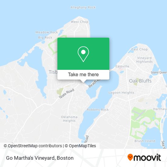 Go Martha's Vineyard map