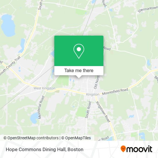 Hope Commons Dining Hall map