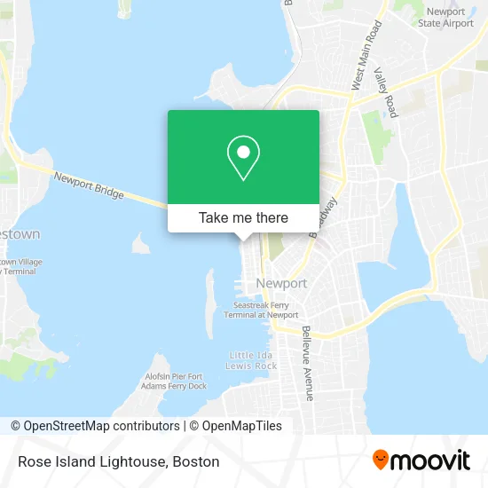Rose Island Lightouse map