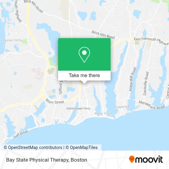 Bay State Physical Therapy map