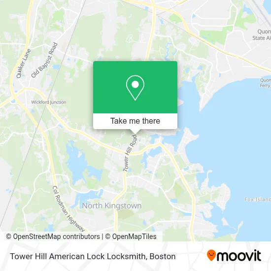 Tower Hill American Lock Locksmith map