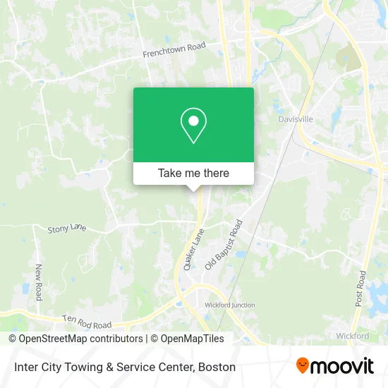 Inter City Towing & Service Center map