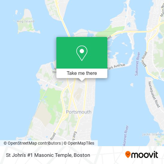 St John's #1 Masonic Temple map