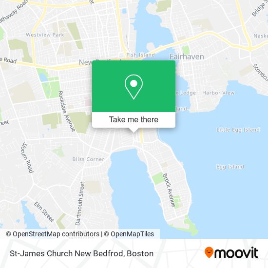St-James Church New Bedfrod map