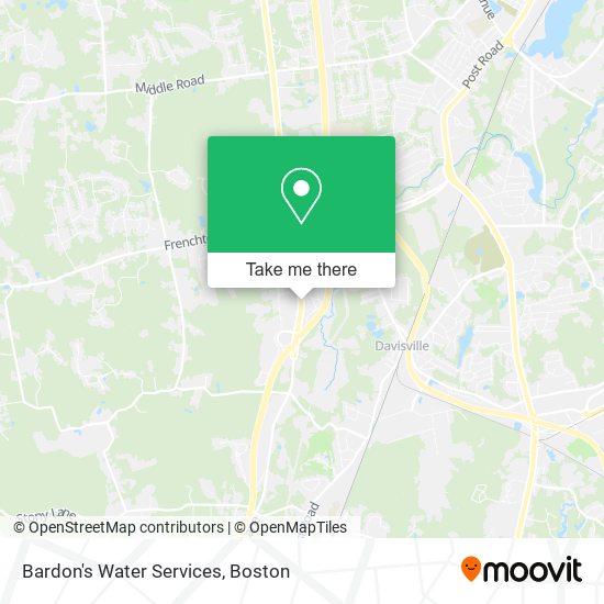 Bardon's Water Services map