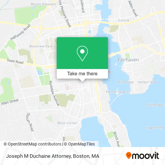 Joseph M Duchaine Attorney map