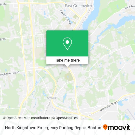 Mapa de North Kingstown Emergency Roofing Repair
