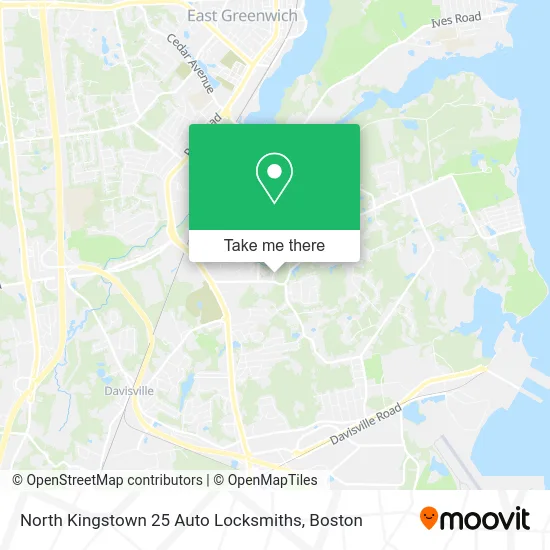North Kingstown 25 Auto Locksmiths map