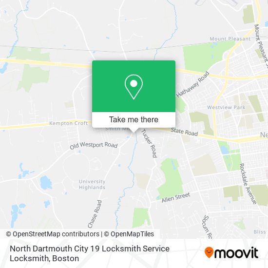 North Dartmouth City 19 Locksmith Service Locksmith map