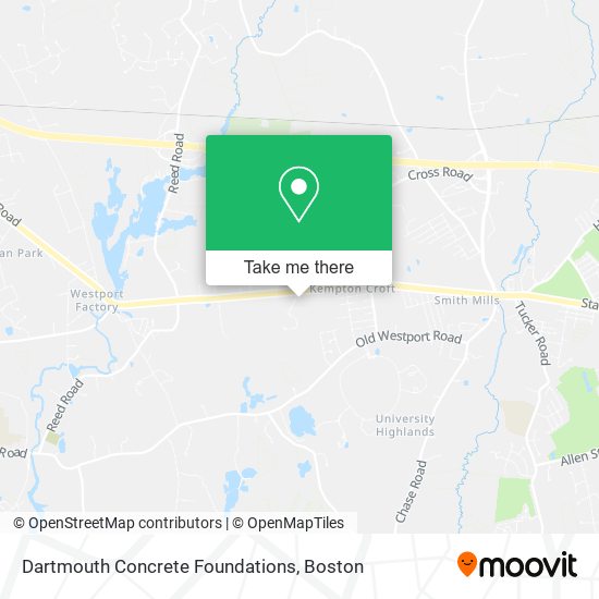 Dartmouth Concrete Foundations map