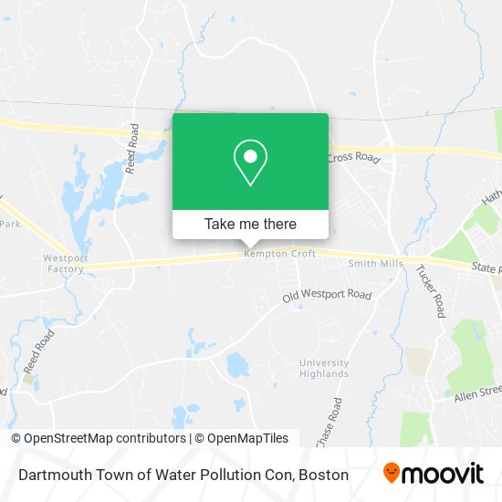 Dartmouth Town of Water Pollution Con map