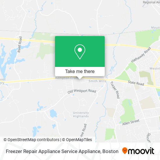 Mapa de Freezer Repair Appliance Service Appliance
