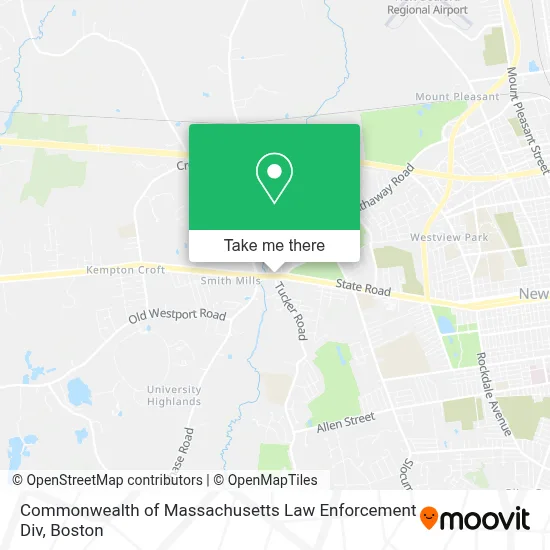 Commonwealth of Massachusetts Law Enforcement Div map