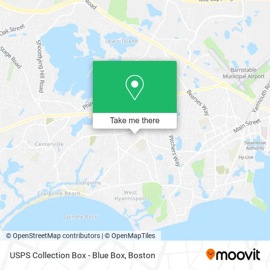 USPS Collection Box - Blue Box map