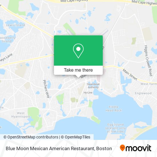 Blue Moon Mexican American Restaurant map
