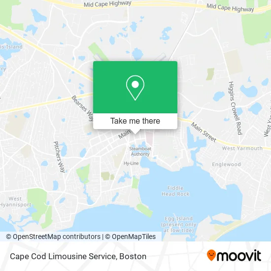 Mapa de Cape Cod Limousine Service