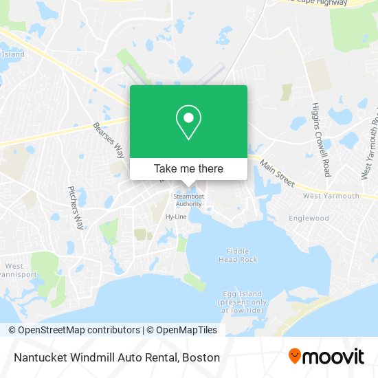 Nantucket Windmill Auto Rental map