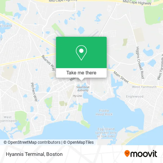 Mapa de Hyannis Terminal