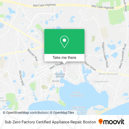 Mapa de Sub Zero Factory Certified Appliance Repair