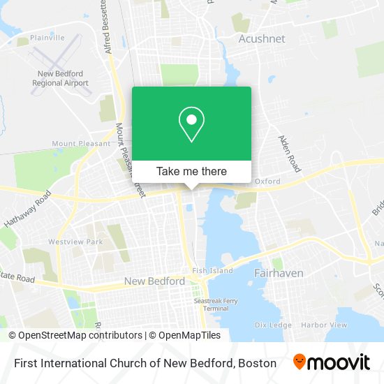 First International Church of New Bedford map