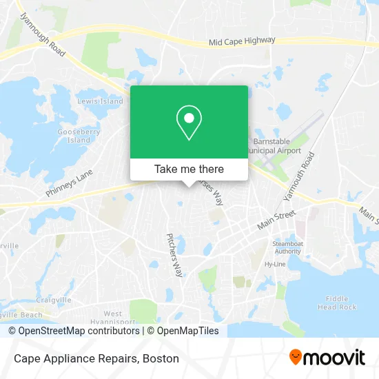 Cape Appliance Repairs map