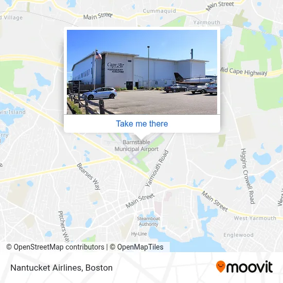 Nantucket Airlines map