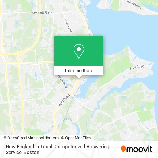 Mapa de New England in Touch Computerized Answering Service