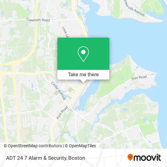 Mapa de ADT 24 7 Alarm & Security